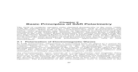 (PDF) Chapter 2 Basic Principles of SAR Polarimetry · Basic Principles ...