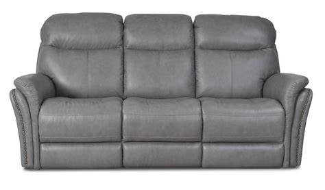 Gray Leather-Match Power Reclining Sofa & Loveseat - Graham | RC Willey Furniture Store