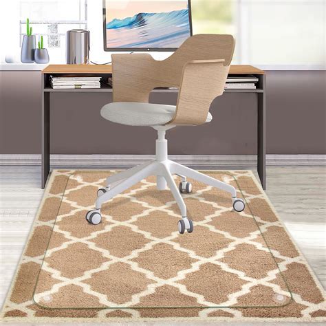 Rose Home Fashion Tempered Glass Chair Mat Office Chair Mats for Carpet ...