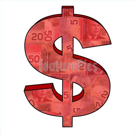 Finance And Currency: Canadian Dollar Symbol - Stock Illustration ...