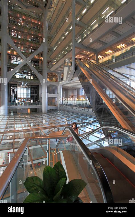 China, Hong Kong, Central district, HSBC Bank Building, interior Stock Photo - Alamy