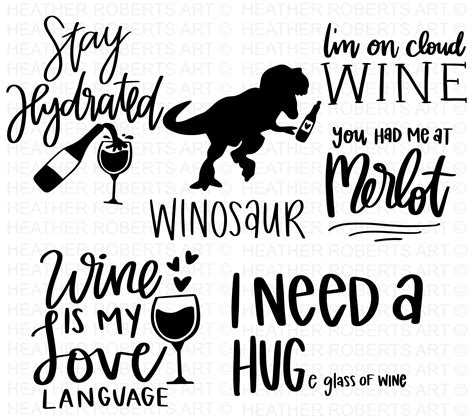 Funny Wine Bundle SVG Wine Svg Wine Lovers Wine Decal Wine - Etsy