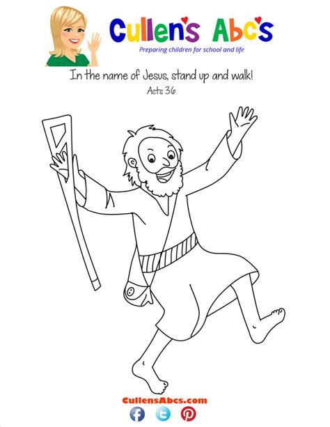 Coloring Pages Of Peter And John Heal A Lame Man - Coloring Home