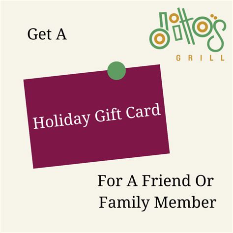 Purchase Your Holiday Gift Card Today | Ditto's Grill