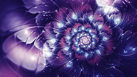 HD wallpaper: purple and pink petaled flower artwork, abstract, fractal, fractal flowers ...