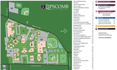 Lipscomb University Campus Map