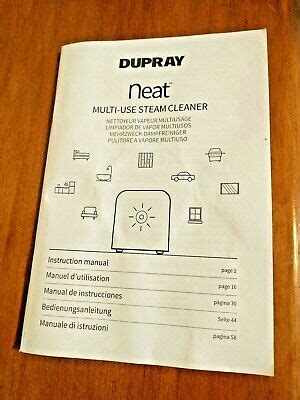 Dupray Neat Steam Cleaner Multi-use Cleaner MANUAL ONLY | eBay