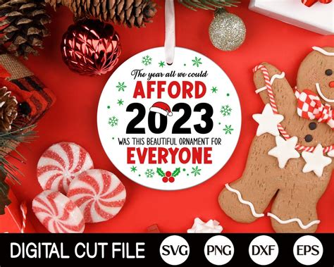 Funny Christmas 2023 Ornaments SVG, the Year All We Could Afford 2023 ...