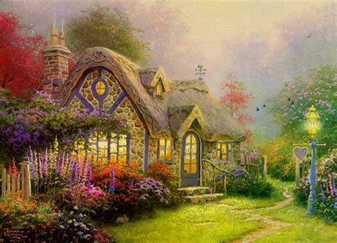 Thomas Kinkade Cottage Paintings