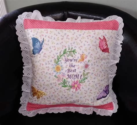 Mom's Embroidered Butterfly Flower Pillow Inspirational | Etsy | Flower ...