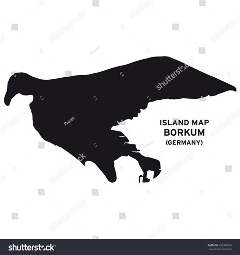 Island map of Borkum (Germany) - Royalty Free Stock Vector 339003890 ...