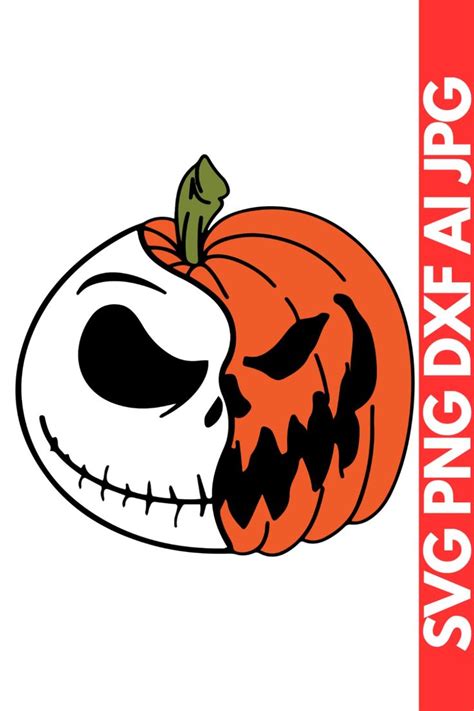 Disney Jack Skellington SVG, Halloween Jack Skellington SVG, Pumpkin SVG, Nightmare Before ...