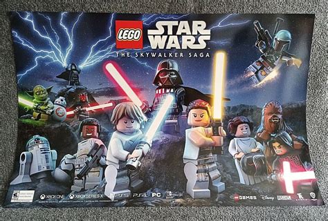 Lego Star Wars The Skywalker Saga Video Game Poster Size 26x17in Game Stop Promo | eBay