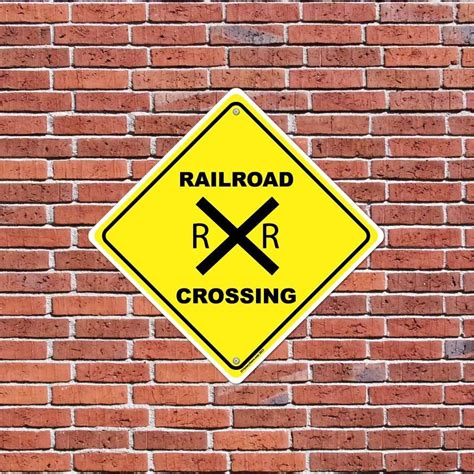 "Railroad Crossing" Aluminum Sign or Sticker - Crossing Signs