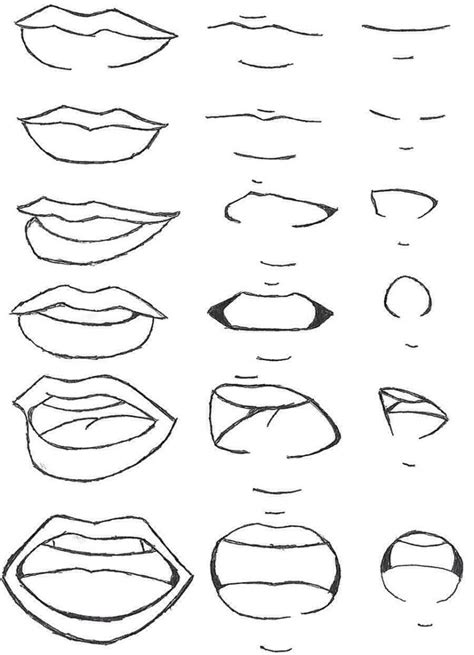 Como Conhecer e Desenhar Diversas BOCAS de Animes e Mangás | Anime mouth drawing, Mouth drawing ...