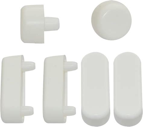 6 Pieces Wood Toilet Seat Buffers Bumper Set in White Round & Long 32mm Cushion Stopper - Amazon.com