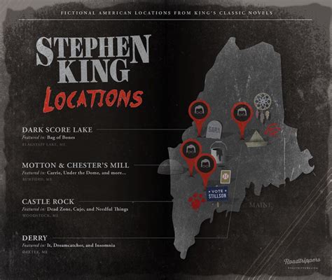 Infographic: Real-life Locations of Stephen King Novels