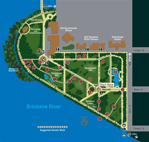 Brisbane City Botanic Gardens Map - Brisbane Australia • mappery