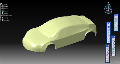 Working upon automotive designing in Catia