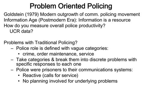 problem oriented policing examples