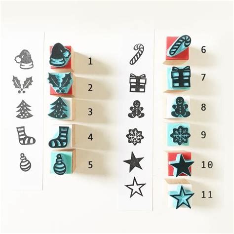 Christmas Rubber Stamps Assortment of Christmas Stamp - Etsy ...