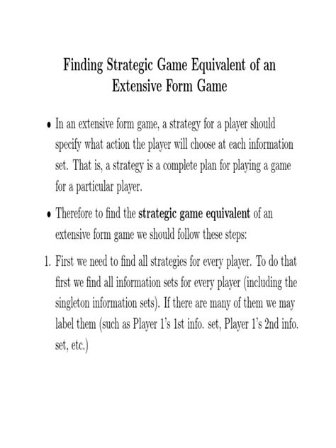 Game Theory Extended Examples | PDF | Applied Mathematics | Economic ...