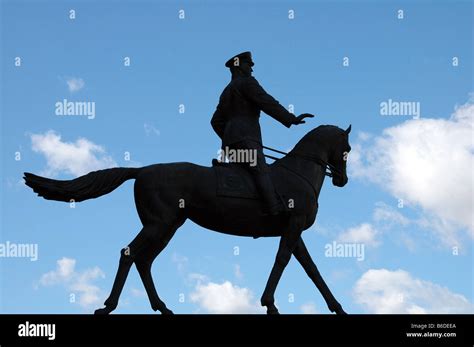 General Zhukov statue, outside Red Square, Moscow Stock Photo - Alamy