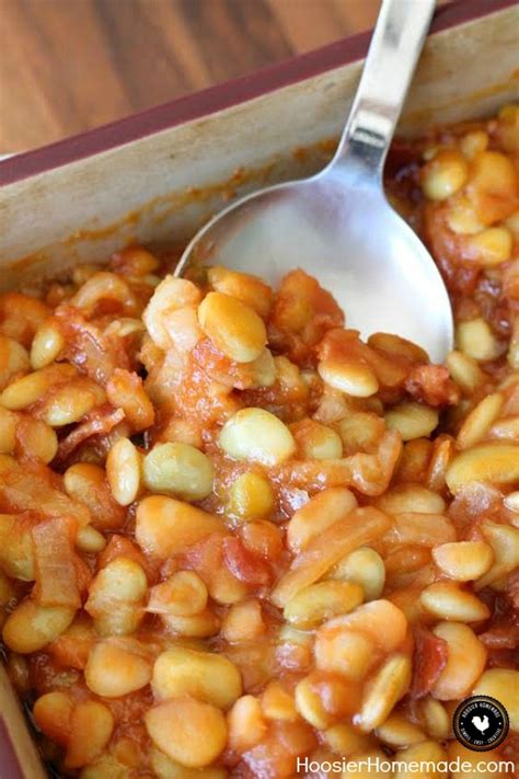 Barbecued Lima Beans Recipe - Hoosier Homemade