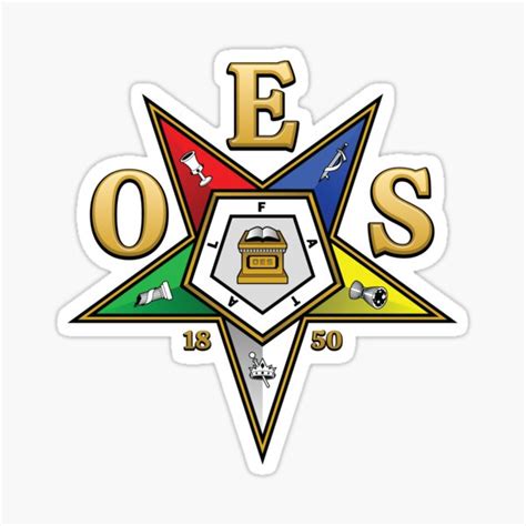 "OES Emblem Order of the Eastern Star" Sticker for Sale by MasterMasonMade | Redbubble