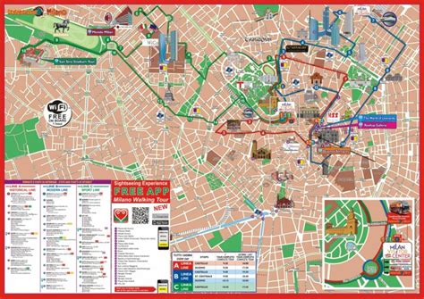 Milan Attractions Map Pdf - Free Printable Tourist Map Milan, Waking - Printable Map Of Milan ...