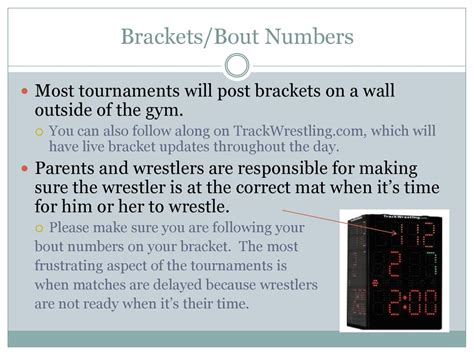 Youth Wrestling Tournament Guide - ppt download