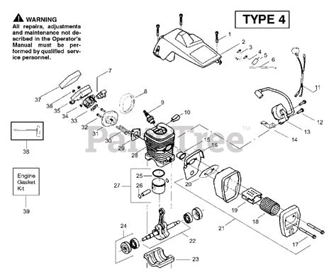 Poulan Pro PP 221 - Poulan Pro Chainsaw (Type 4) Engine Assembly Type 4 ...