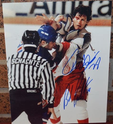 Tie Domi & Bob Probert ( Deceased) Double Autographed 8x10 Classic ...