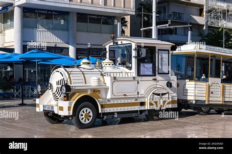 Toulon France, tourist sightseeing train Stock Photo - Alamy