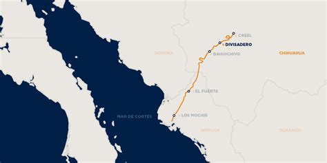 Ruta del Tren Turístico Chepe Express en México al Pacífico