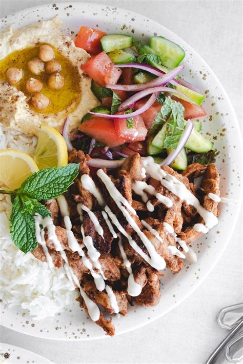 Healthy Chicken Shawarma Plate - Hungry Paprikas