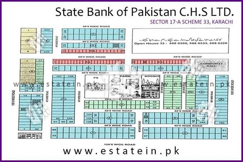 View High Resolution Project / Society Maps / Siteplan of State Bank of Pakistan CHS Scheme 33 ...