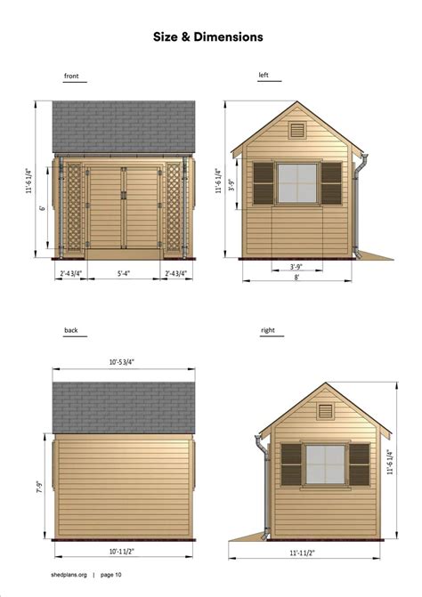 Shed Plans 8x10 DIY Gable Garden Shed - Etsy