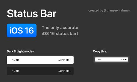 iOS 16 Most Accurate Status Bar | Figma