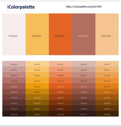 1 Latest Color Schemes with Hot Cinnamon And Manhattan Color tone combinations | 2024 ...