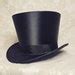 Black Satin Formal Hat for Historic Costuming, Reenactment or Theatre ...