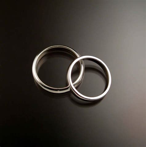 Sterling Silver Half Round Wedding bands His and Hers two ring set made in your size