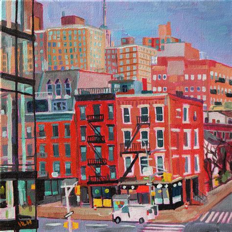 High Line looking at 24th Street Painting by Heather Nagy | Fine Art ...