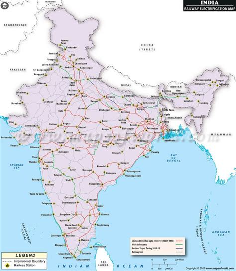 Indian Railway Electrification Map | Indian railways, Map, India map