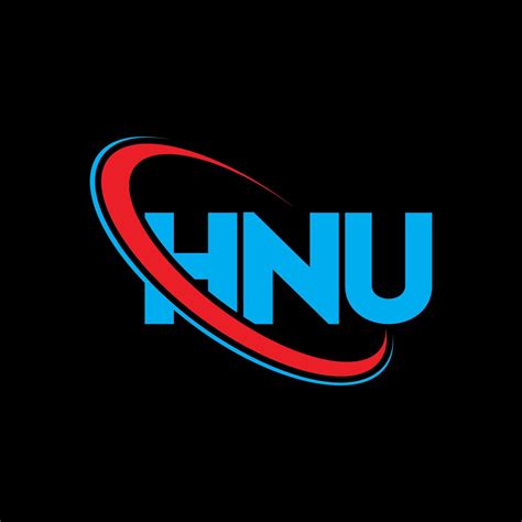 HNU logo. HNU letter. HNU letter logo design. Initials HNU logo linked with circle and uppercase ...