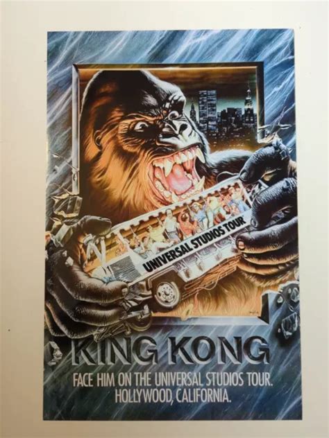 UNIVERSAL STUDIOS HOLLYWOOD King Kong Studio Tour Retro Poster 11 x 17 $19.49 - PicClick