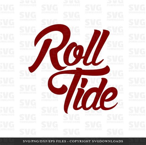 Roll Tide SVG Graphic Alabama Crimson SVG Silhouette Files | Etsy