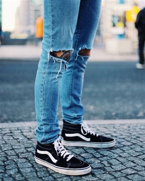 Vans, old skool vans, jeans with fishnets, how to wear sneakers | Vans ...