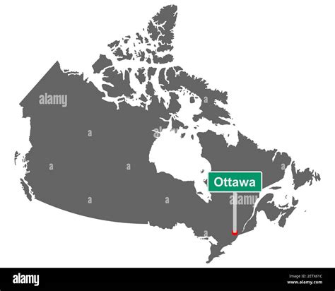 Place name sign Ottawa at map of Canada Stock Photo - Alamy