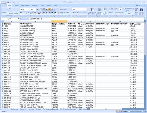 Configuration Management Database Excel Template